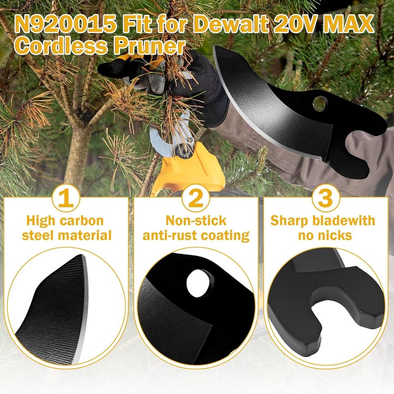 ulapithi N920015 Pruning Shear Blade Compatible with Dewalt 20V MAX Cordless Pruner Blades Replacement DCPR320B DCPR320D1 DCPR320B-B3 2727-20 Pruner Blade - Image 3
